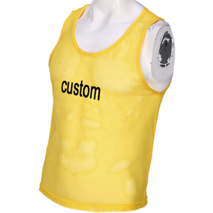 เสื้อกีฬาตาข่ายแบบมีหมายเลขและโลโก้ทีมฟุตบอลสั่งทำพิเศษสำหรับฝึกซ้อม น้ำหนัก 100 กรัม ผลิตจากโพลีเอสเตอร์ตาข่าย สำหรับวัยรุ่น - Product Image 3