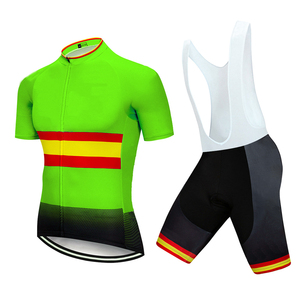 Jersey de Ciclismo Unisex 2026 de Manga Corta, Pantalones Cortos de Ciclismo MTB Transpirables, 100% Algodón Orgánico, Logotipo Personalizado, Uniforme de Ciclismo Equipo España - Product Image 4