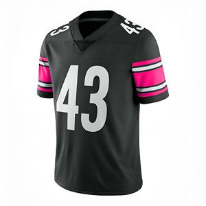 Uniforme de football imprimé sur mesure, style abstrait turquoise, manches courtes, col rond respirant, nom et numéro personnalisés, 100% - Product Image 5