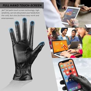Women's Cashmere Lined Leather Gloves - Product Image 2