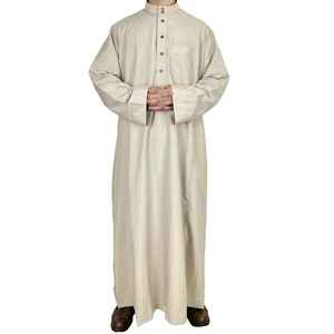 OEM Service Breathable <b>Men</b> Jubbah Thobes New Style Islamic Clothing Arabic Style <b>Men's</b> Jubba <b>Thobe</b> - Product Image 6