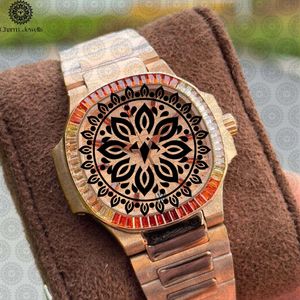 Montre de luxe Charm Jewells en acier inoxydable, boîtier de 40 mm, bracelet en acier inoxydable, cadran analogique, mouvement mécanique automatique pour homme, 10 ATM - Product Image 2