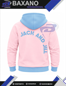 แจ็คแอนด์จิลออฟอเมริกาเสื้อฮู้ดผู้ชายสีชมพูพร้อมกระเป๋าจิงโจ้สีน้ำเงิน 1938 เสื้อฮู้ดลำลองสำหรับผู้หญิงฤดูหนาว - Product Image 5