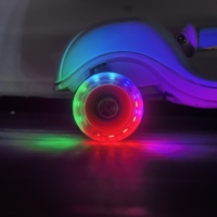 Roues de patins à roulettes lumineuses à double rangée en PU silencieuses et résistantes à l'usure pour les enfants de 3 à 6 ans