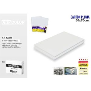 Pluma Blancco 50*70cm Polyfoam Crafts Foam Board Carton pour l'artisanat et les projets artistiques - Product Image 3