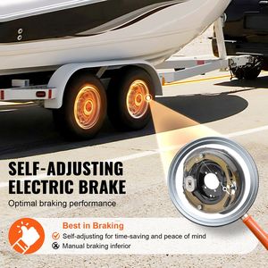 Conjunto de Frenos Eléctricos Autoajustables de 12 x 2 Pulgadas, Kit de 1 Par, 7000 Libras, Eje de 5 Orificios, Soporte de Montaje para Camiones, Frenos Eléctricos - Product Image 2