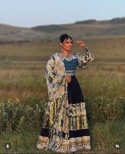Robe longue ethnique bohème pour femme, en satin brodé afghan, vintage, tendance, traditionnelle, vente en gros, design personnalisé - Product Image 2