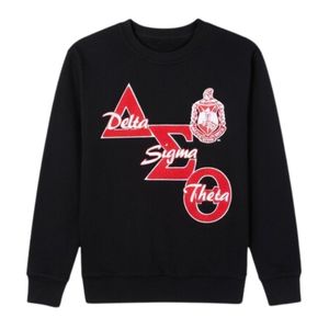 Felpa Nera Delta Sigma Theta per Donne, Vestibilità Comoda, Tessuto Premium, Abbigliamento Casual per Confraternite Greche - Product Image 4