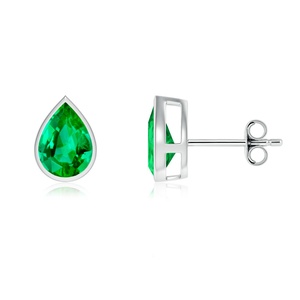 Pear-cut Emerald Gemstone Studs <b>Earrings</b> 14kt Solid Gold Engagement <b>Fine</b> Jewelry OEM ODM May Birthstone <b>Earring</b> Gift for Her - Product Image 1