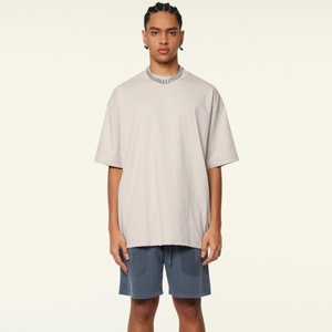 T-shirt 220 g/m² en coton 100 %, anti-plis, séchage rapide, coupe ample, manches courtes, avec bordure sportive, personnalisable avec logo OEM, style tendance - Product Image 2