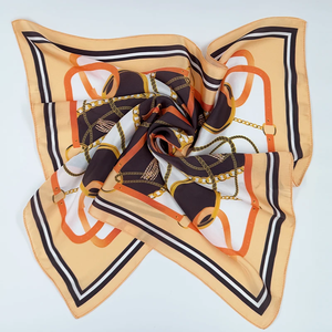 Bufanda de Cadena a Cuadros de 68 cm para Mujer, Bufanda de Fibra de Poliéster para Otoño e Invierno, Chal y Bufanda para el Cuello Modernos y Versátiles - Product Image 4