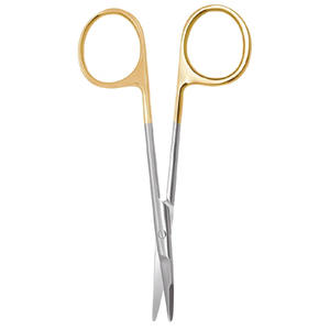 Tijeras Manuales Pequeñas con Mango Dorado M.A SIDDIQUE INTERNATIONAL para Cirugía Dental, Modelo MAS-SS-2126, para Laboratorios Dentales - Product Image 2