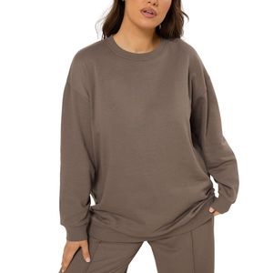 Conjunto de Dos Piezas para Mujer, Estilo Informal, Sudadera Holgada y Pantalones Anchos, Chándal de Algodón Suave - Product Image 3