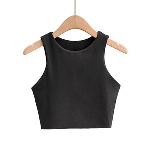 Camisola sin mangas para mujer, camisola básica de verano, sexy, de corte corto, informal, transpirable, ligera - Product Image 2