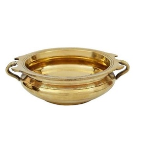 Traditional Decorative Brass Urli Bowl for Home Office Decor Floral <b>Floating</b> <b>Candle</b> Decoration - Product Image 1