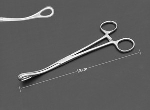 Foerster Ballenger 18cm Curved Straight <b>Sponge</b> Holding Dressing Forceps Manual Instrument Set Stainless Steel Reusable AS-786 - Product Image 4