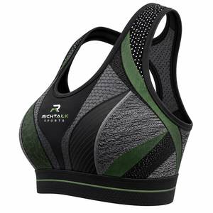 Soutien-gorge de sport pour femme à sublimation, meilleur prix, haute performance, dos nageur, logo frontal, séchage rapide, respirant, vente en gros, haute qualité - Product Image 3