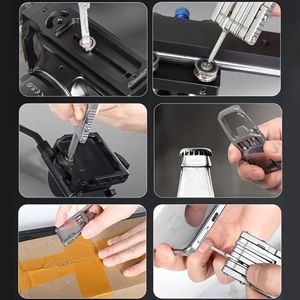 Multi-utensile compatto pieghevole 13-in-1 in acciaio inossidabile con supporto per telefono per escursioni, campeggio e uso quotidiano, dotato di un cacciavite - Product Image 4