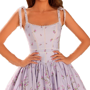 Most Trending Ladies Strap Printed Summer Sleeveless Backless Mini <b>Dress</b> Versatile Beach Casual Short Sundress Women Wholesale - Product Image 6