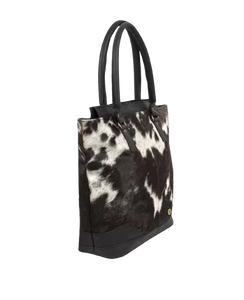 Sac fourre-tout en cuir de vachette véritable, sac à bandoulière portable à fermeture éclair, style vintage, grande capacité, léger - Product Image 3