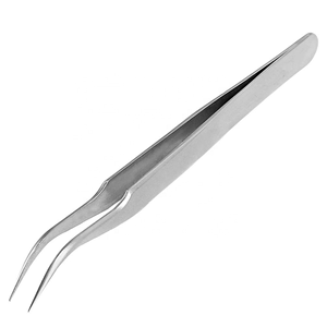 Custom Private Label Stainless Steel Eyelash Tweezers Set Diamond Grip Precision Volume Lash Isolation <b>Tool</b> - Product Image 1