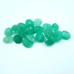 Lot de pierres précieuses rubis vertes facettées, forme ovale (37,5 carats, 20 pièces) HAYAAT GEMS, traitées thermiquement, 7x9mm & 8x10mm mélangées - Product Image 3