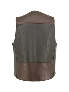 Mens Real Cowhide Leather Vest Sleeveless Motorbike Rider <b>Waistcoat</b> Winter Windproof Outdoor Casual Fashion OEM Service Pro Pro - Product Image 6