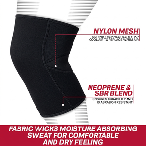 ปลอกรัดเข่าแบบระบายอากาศได้ K1 ทำจากนีโอพรีน พร้อมเชือกผูกและป้องกันการบาดเจ็บ สำหรับบาสเกตบอลและฟุตบอล - Product Image 3