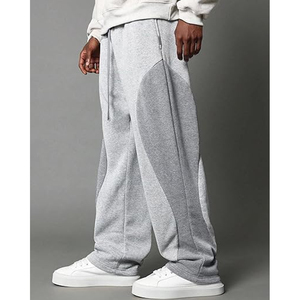 Pantalones Deportivos Color Block para Hombre, Personalizados, de Felpa Gruesa, para Gimnasio, con Logotipo Bordado - Product Image 3