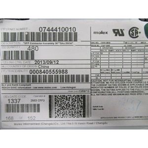 1 Lote de 720 Conectores SFP Molex 0744410010 - Equipo y Piezas de Semiconductores de Confianza de Marca Global - Product Image 4