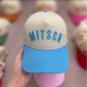 Gorras de Béisbol y Golf Personalizadas al por Mayor con Logotipo Bordado en 3D, de Dos Tonos, de Algodón, con Visera Curva y 5 Paneles, Unisex - Product Image 1
