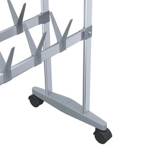 Étagère à chaussures argentée avec roulettes 26''x10.6''x39.4'' Unité de rangement - Product Image 6