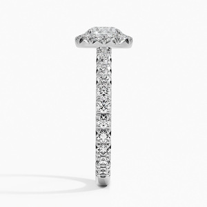 แหวน BOJ รุ่น 070 ทรงกลม เงินแท้ 925 ประดับเพชร Estelle Halo Solitaire 2 กะรัต สี D ความสะอาด VVS1 มอยส์ซาไนต์ รับรองโดย GRA ราคาประหยัด - Product Image 3