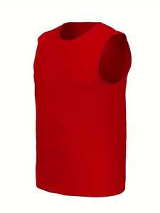 Nueva Camiseta sin Mangas de Punto 100% Algodón Transpirable de Alta Moda para Hombre, Camiseta Casual sin Mangas para Hombre, Ropa de Gimnasio de Verano, Logotipo Personalizado - Product Image 4