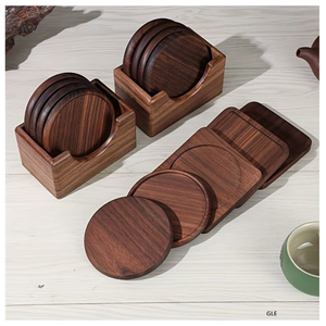 Premium Modern Round Shape Wooden <b>Coaster</b> for Home Hotel Office Use Item Best Quality Serving <b>Drinks</b> <b>Coaster</b> - Product Image 6