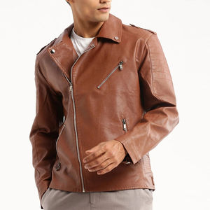 Proveedor Mayorista de Fábrica, Chaqueta de Cuero para Hombre, Resistente al Viento, Estilo Urbano, Alta Calidad, OEM, Ropa de Invierno, Precio Competitivo - Product Image 2