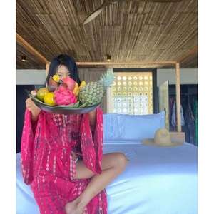 Kimono Largo de Playa Elegante 100% Algodón para Mujer, Calidad Premium, Hecho a Mano, Tie Dye, Mangas Largas, Secado Rápido, Transpirable - Product Image 2