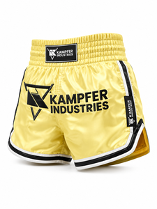 Pantalones Cortos de Muay Thai Amarillos Estampados Unisex de Secado Rápido, Transpirables, Corte Regular, Ropa de Artes Marciales para Adultos, 100% Poliéster, Personalizables - Product Image 4