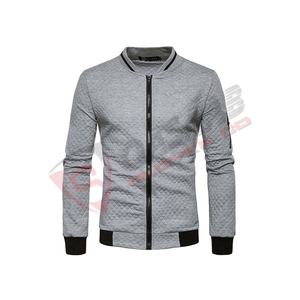 Custom Printed Men's Fashion Long-Zipper Hooded Sweatshirts Blank Long Sleeve Streetwear With Solid Pattern Made Fleece <b>Fabric</b> - Product Image 6