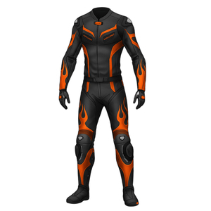Traje de Motocicleta Personalizado de Cuero Genuino, Ropa de Moda para Carreras de Motos y Automovilismo con Protección de Alta Calidad - Product Image 1