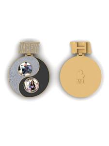 Pendentif Lettre 3D Personnalisé avec Photo, en Argent 925, Moissanite et Émail, Style Hip-Hop, Cadeau Souvenir, Fabrication OEM - Product Image 2