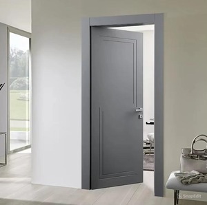 Porte composite de haute qualité, design moderne, épaisseur 40 mm, porte de chambre d'hôtel en bois WPC, style minimaliste, portes intérieures - Product Image 2