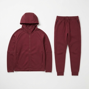 Commande en gros de survêtements techniques en molleton personnalisés pour l'entraînement sportif avec poches zippées - Product Image 2