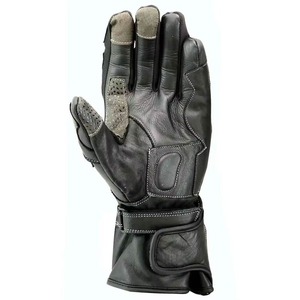 Guantes de Motocicleta de Cuero Negro para Hombre, Transpirables, para Todas las Estaciones, Diseño de Dedos Completos - Product Image 3