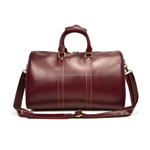Bolsa de Viaje de Cuero Genuino para Hombre, Forma Ovalada, Asa Superior, Cierre de Hebilla, Capacidad de 20-36L, Diseño Duradero - Product Image 5