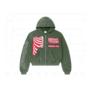 2026 Men's Vintage Oversized Fleece Solid Hoodie Jogger Set Distressed Washed Streetwear Tracksuit Custom Logo Beanie Winter - Product Image 1