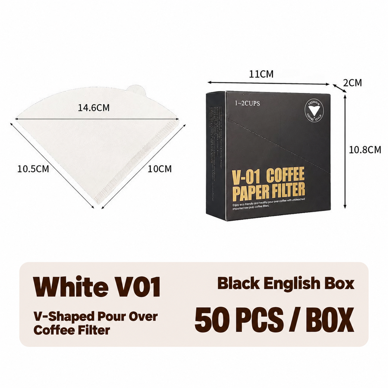 สีขาว v01 50ชิ้น/กล่อง