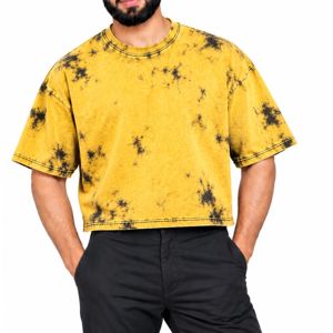 เสื้อยืดคอกลมแขนสั้นผู้ชายสไตล์วินเทจสีส้มฟอกย้อมพิมพ์ลาย ทรงปกติ สตรีทแวร์ ผ้าฝ้าย 100% ระบายอากาศได้ดี พิมพ์ลายสกรีน - Product Image 6