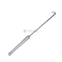 Instruments vétérinaires : Ensemble de hameçons Spay Snook incurvés de 8 pouces, à pointe émoussée de 12 mm, avec manche plat, pour stérilisation animale