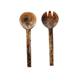 HANDMADE RESIN SALAD <b>SPOON</b> Servers Decorative <b>Serving</b> <b>Spoons</b> Set Salad Mixing Dinner Fork <b>Spoon</b> Handle Salad - Product Image 5